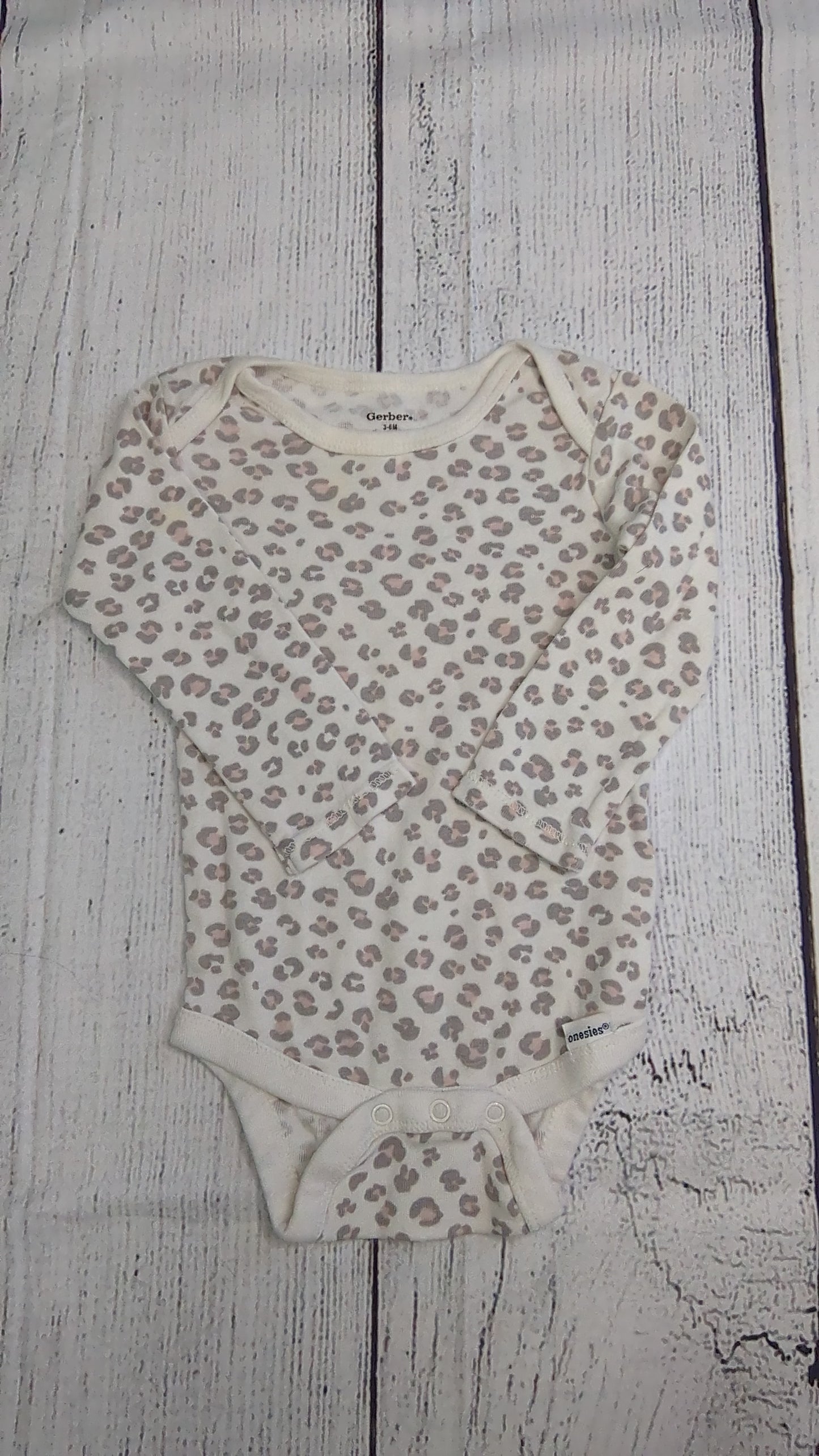 Leopard Long Sleeve Onesie - 6mo