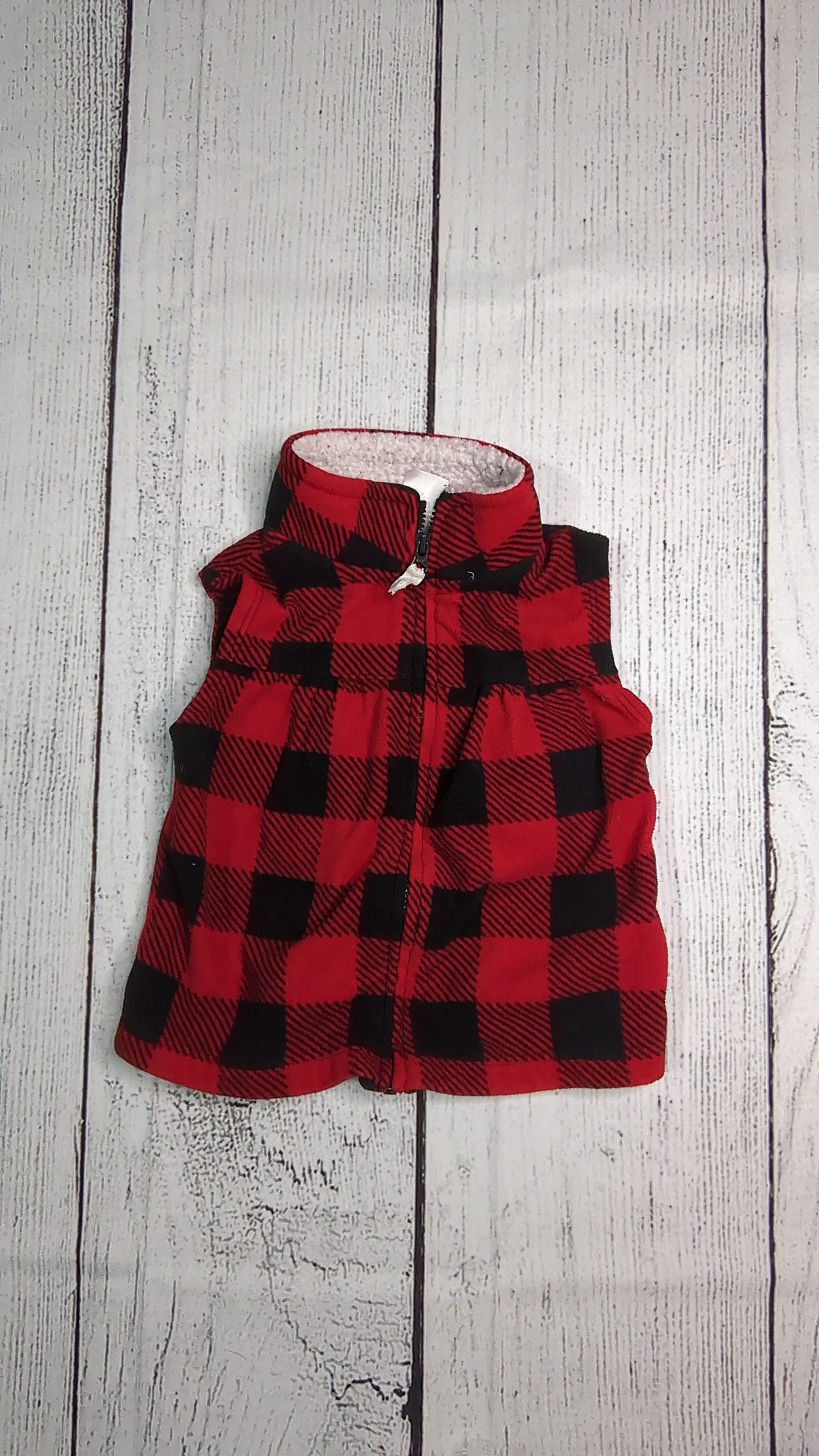 Carters Plaid Vest - 12mo