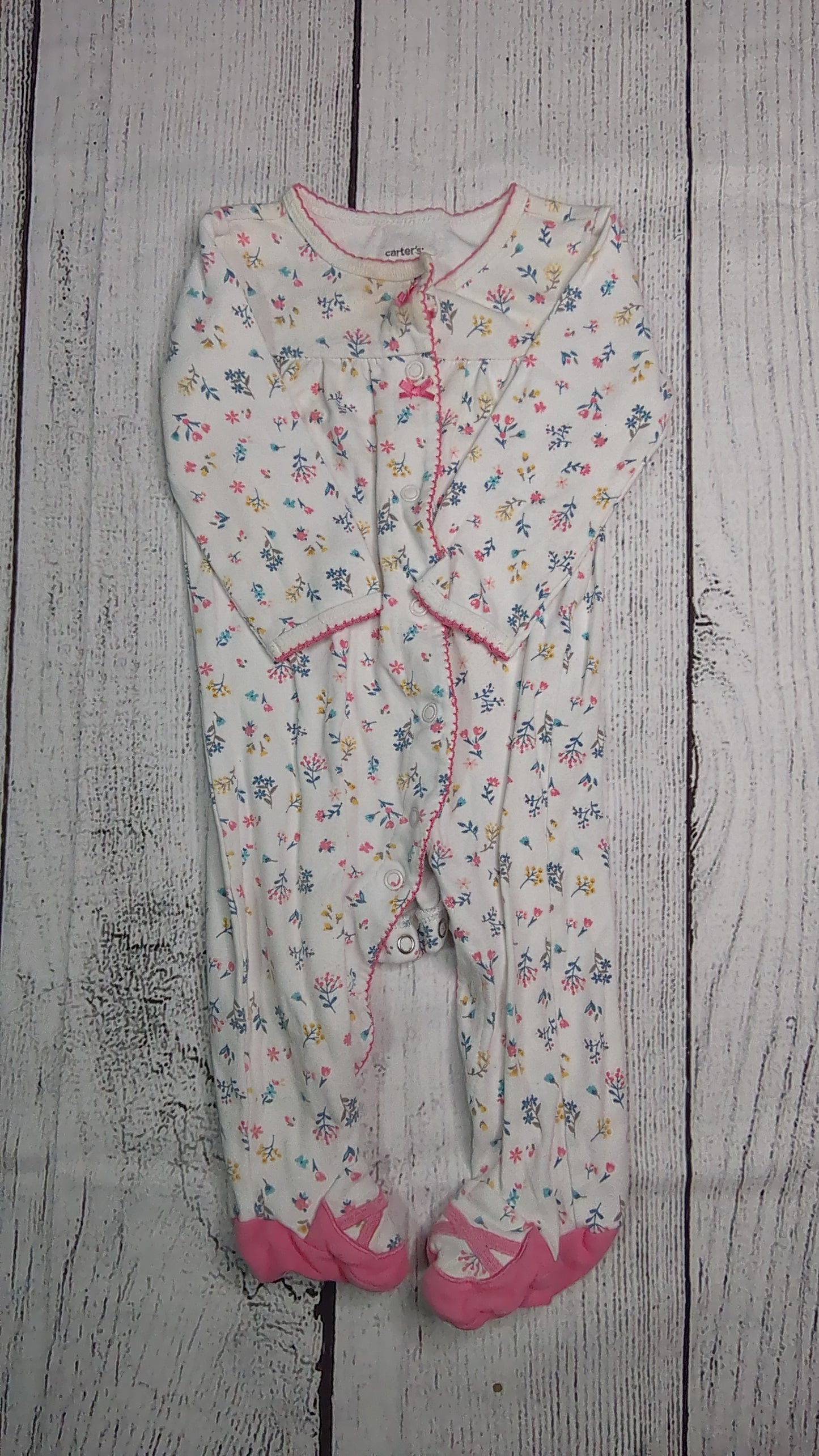 Carters Floral Sleeper - 9mo