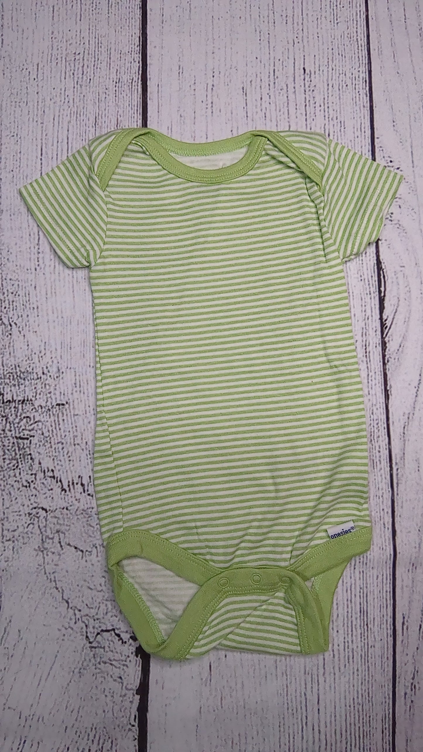 Striped Short Sleeve Onesie - 9mo