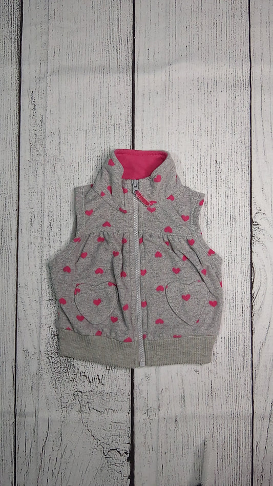 Carters Heart Vest - 3mo