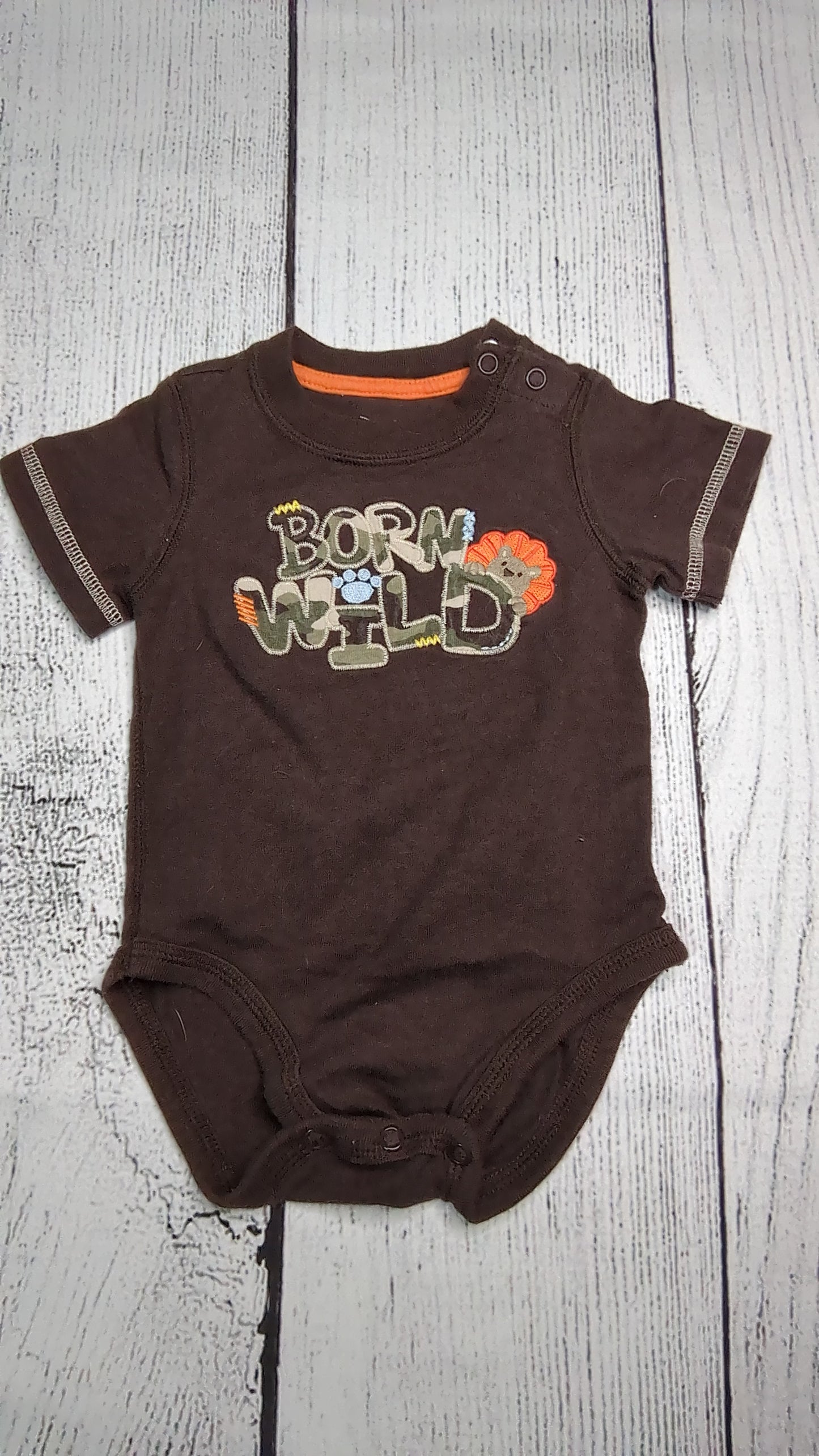 Wild Short Sleeve Onesie - 6mo