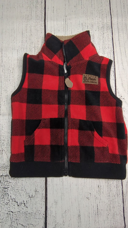 Carters Plaid Vest - 12mo