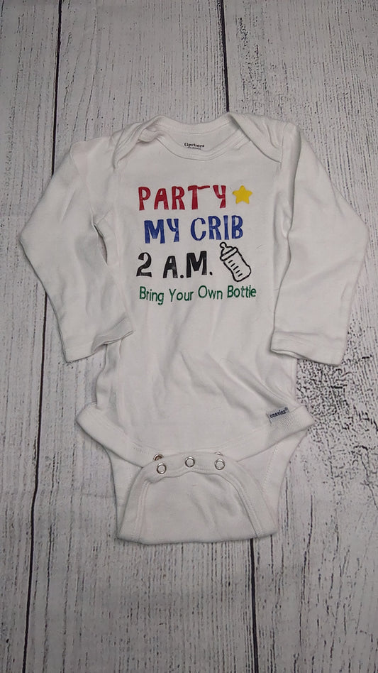 Party at my Crib Onesie - 12mo