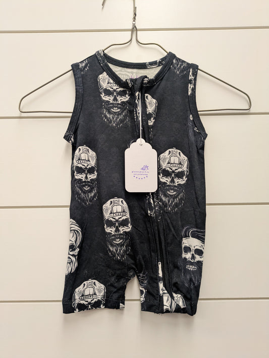 MERAKI HOLLOW Bamboo SKULLS TANK ZIPPY - *WT* - NB