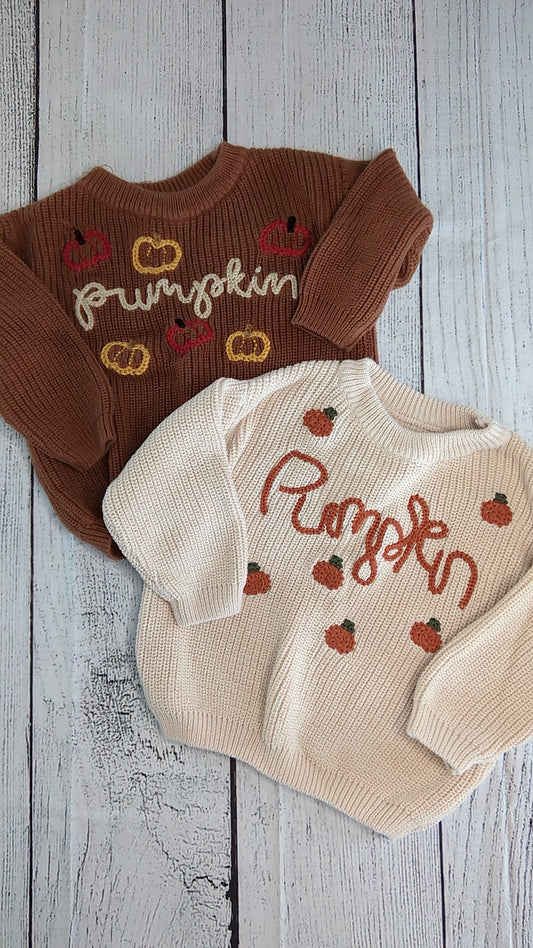 Pumpkin Sweater Twin Set (2) - 18mo